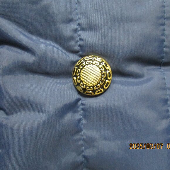 vintage burlington CFW collection puff coat blue with gold button - Picture 7 of 12